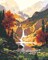 Paint by Number for Adults,Mountain Waterfall Paint by Numbers, Nature Scenery Paint by Number Kits,Suitable for Home Wall Decoration